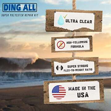 Ding All 4 Oz Polyester Surfboard Repair Kit