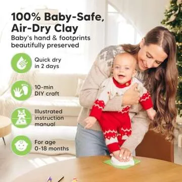 KeaBabies Trove Baby Footprint Kit - Keepsake Ornaments