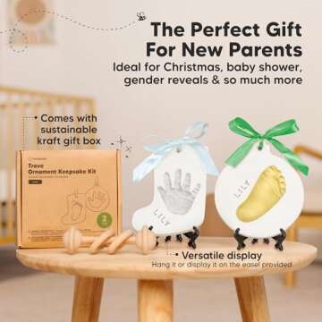 KeaBabies Trove Baby Footprint Kit - Keepsake Ornaments