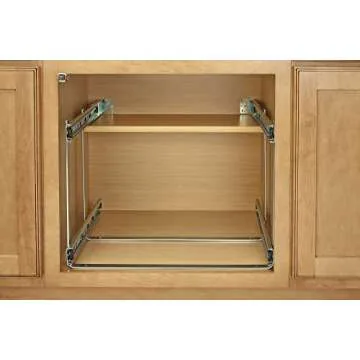 Rev-A-Shelf Two-Tier Steel Wire Pullout Cookware Cabinet Organizer w/Soft-Close