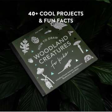 Mushrooms & Woodland Creatures: How to Draw Books for Kids with Woodland Creatures, Bugs, Plants, and Fungi (How to Draw For Kids Series)