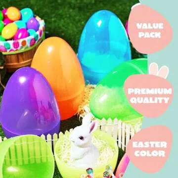JOYIN Jumbo Easter Eggs 10" 6PCS Colorful Fillable Treats