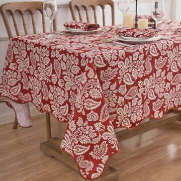 EHouseHome Boho Tablecloth - Chic Spill Proof Table Cover