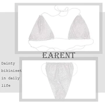 Silver Rhinestone Body Chain Set Beach Nightclub Rave