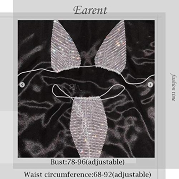 Silver Rhinestone Body Chain Set Beach Nightclub Rave