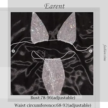 Silver Rhinestone Body Chain Set Beach Nightclub Rave