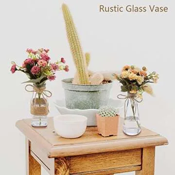 Charming Nilos Small Vases Set of 6 for Boho Decor