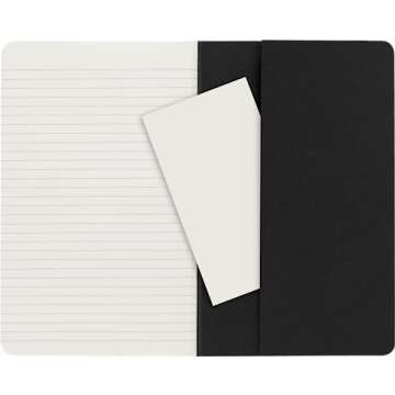 Moleskine Cahier Journal, Soft Cover, Large (5" x 8.25") Ruled/Lined, Black, 80 Pages (Set of 3)