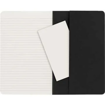 Moleskine Cahier Journal, Soft Cover, Large (5" x 8.25") Ruled/Lined, Black, 80 Pages (Set of 3)