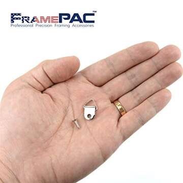 FramePac 200 Pack Picture Hangers - D Ring Hooks for Versatile Hanging Solutions