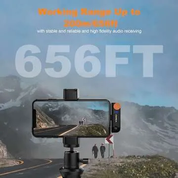 COMICA Vimo S MI Wireless Microphone for iPhone, MFI Certified, Noise Cancellation, 656' Range, 15H Working Time, Monitoring, iPhone Mic for Video Recording, Vlog, Live Streaming, YouTube