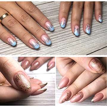 Hacaus 6 Colors 3D Metallic Painted Nail Art Creative Elastic Glue Painting Drawing Polish Emboss UV...