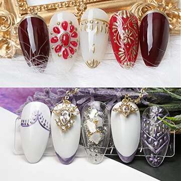 Hacaus 6 Colors 3D Metallic Painted Nail Art Creative Elastic Glue Painting Drawing Polish Emboss UV Gel Sculpture Design Manicure DIY