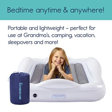 Hiccapop Inflatable Toddler Travel Bed with Safety Bumpers