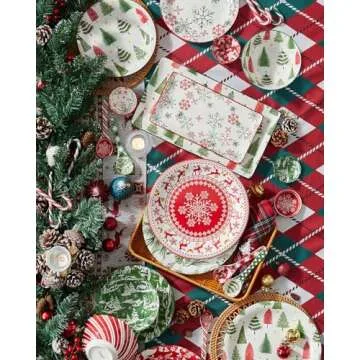 Metahom Christmas Serving Platters Set - Festive Holiday Trays
