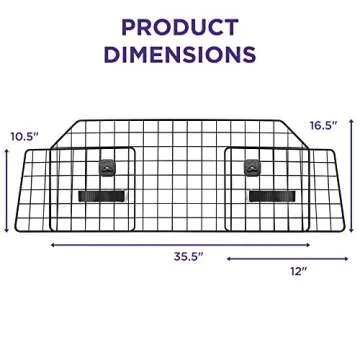 Pawple Dog Car Barrier: Adjustable & Durable for Safe Pet Travel