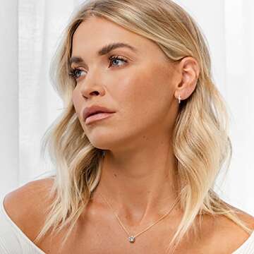 PAVOI 14K Yellow Gold Plated 925 Sterling Silver Women's Huggie Earrings - Small Gold Hoop Earring -...