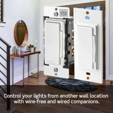 Leviton Decora Smart Motion Sensing Dimmer Switch, Wi-Fi 2nd Gen, Neutral Wire Required, Works with My Leviton, Alexa, Google Assistant, Apple Home/Siri & Wired or Wire-Free 3-Way, D2MSD-1RW, White