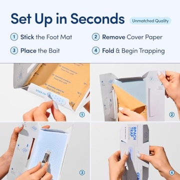 Shieldeck Sticky Glue Indoor Roach Traps 12 Pack