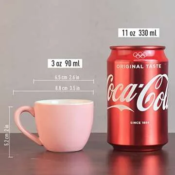 homEdge Pink Porcelain Espresso Cup Set of 6 for All Occasions