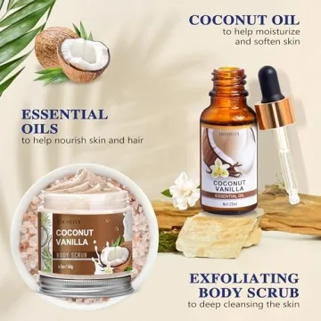 Gifts for Women, Birthday Gifts for Women, Bath and Body Gifts Set, Spa Gifts for Women Vanilla Coconut, Self Care Relaxing Bath Sets for Thank you Women, Mom, Grandma, Girlfriend, Sister, Friends