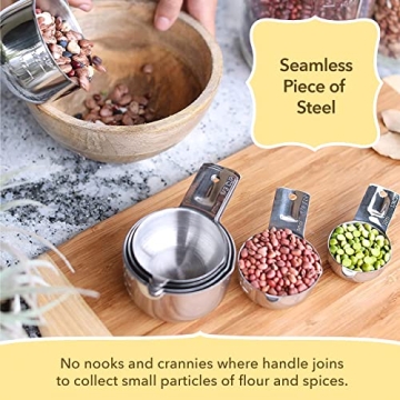 Stackable Stainless Steel Measuring Cups Set of 7