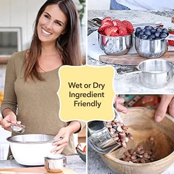 Stackable Stainless Steel Measuring Cups Set of 7