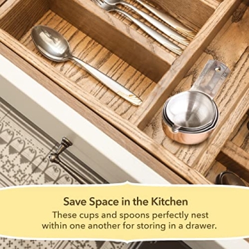 Stackable Stainless Steel Measuring Cups Set of 7