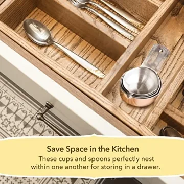 Stackable Stainless Steel Measuring Cups Set of 7