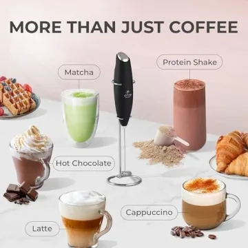 Zulay Milk Frother - All-in-One Drink Mixer for Coffee
