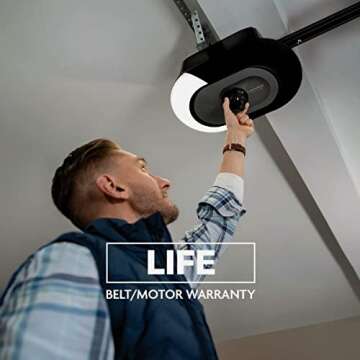 Chamberlain B4643T Smart Garage Door Opener with Built-in Camera and Smartphone Control