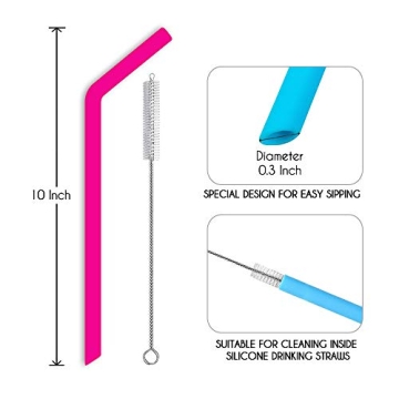 Eco-Friendly Hiware Silicone Straws for Every Drink