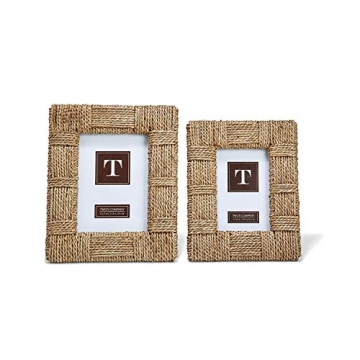 Two's Company Natural View Sea Grass Photo Frames Set
