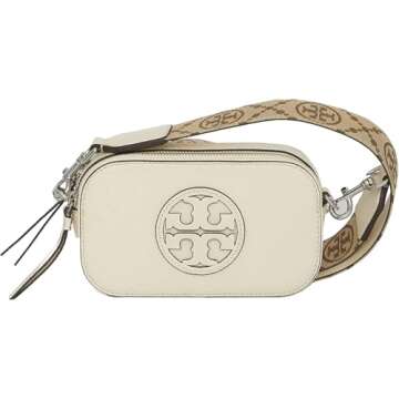Tory Burch Women's Mini Miller Crossbody Bag, New Ivory, Off White, One Size
