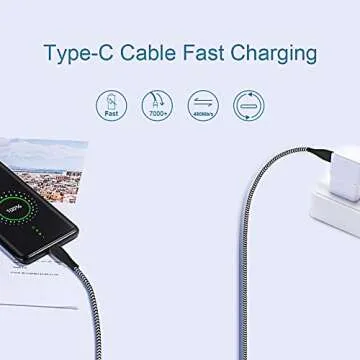 USB Type-C Charger Cord 3FT 3FT 6FT for Samsung Galaxy A13 A12 A32 5G A50 A20 S10 Plus S20 Ultra FE Tab S4 S5e S6,Note 10 9,LG G8 V35 Thinq,Moto G Power 2024 2023 Phone Charging Cable,Fast Charge Wire