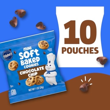 Pillsbury Mini Soft Baked Chocolate Chip Cookies Snack Bags