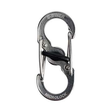Nite Ize PLSBM-11-R3 Taglock Dual Carabiner Clip, Stainless