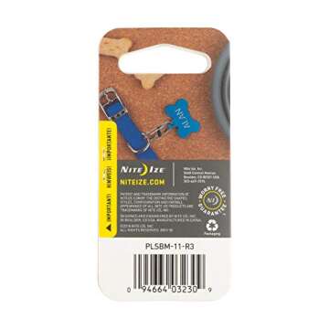 Nite Ize PLSBM-11-R3 Taglock Dual Carabiner Clip, Stainless