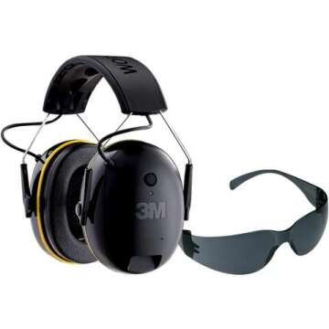 3M WorkTunes Bluetooth Hearing Protection & Safety Glasses