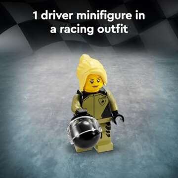 LEGO Speed Champions Lamborghini Lambo V12 Vision GT Super Car, Formula 1 Vehicle Toy, Driving Playset, Buildable Model Set for Kids, Lamborghini Car, Gift for Kids and Gaming Fans, F1 Toy Car, 76923