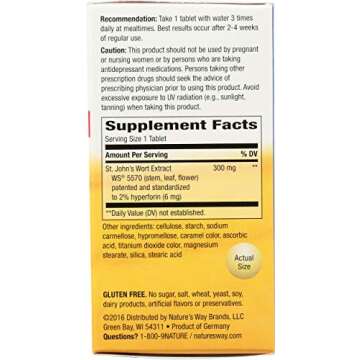 Nature's Way Perika St. John’s Wort, 60 Tablets, Pack of 2