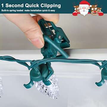 Durable C7 C9 Christmas Light Clips - 50Pack