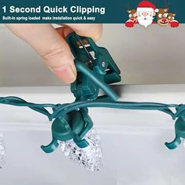 Durable C7 C9 Christmas Light Clips - 50Pack