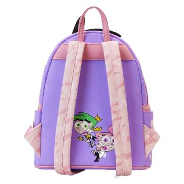 Loungefly Nickelodeon: Fairly Odd Parents Lenticular Timmy Turner with Fishbowl Cosmo and Wanda Mini-Backpack, Amazon Exclusive