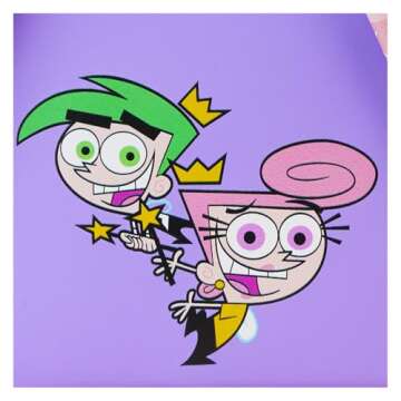 Loungefly Nickelodeon: Fairly Odd Parents Lenticular Timmy Turner with Fishbowl Cosmo and Wanda Mini-Backpack, Amazon Exclusive