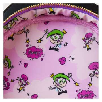 Loungefly Nickelodeon: Fairly Odd Parents Lenticular Timmy Turner with Fishbowl Cosmo and Wanda Mini-Backpack, Amazon Exclusive