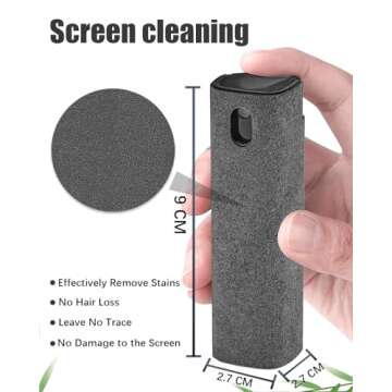 Car Screen Cleaner Travel Cleaning Kit 2in1 Touchscreen Mist Cleaner Spray and Wipe for Phone iPad M...