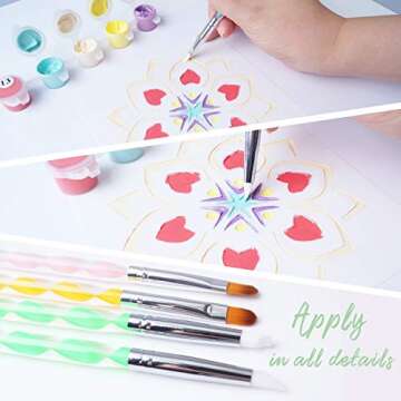 Mandala Tools for Painting Rocks Mandala Painting Dotting Stencil Dot Mandala Kit 30 PCS