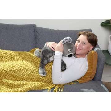 HUGIMALS Quinn The Koala 4.5 lb Heavy Cute Weighted Comfort Plush Large Unscented Self Care Stuffed Animal for All Ages - Kids, Teens and Adults