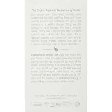 Aroma Naturals Lavender & Tangerine Essential Oil Scented Pillar Candle, Relaxing, 2.5 inch x 4 inch